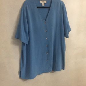 Short sleeve silk blouse